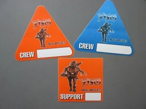 Dio satin backstage passes AUTHENTIC from Angry Machines Tour 3 triangles square - Picture 1 of 1