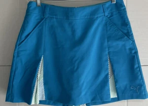 PUMA DRY CELL womens skort pleats zip back Blue size 10 - Picture 1 of 11