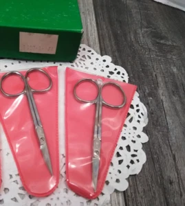 VTG Hoffritz Scissors Curved NAIL GROOMING  3.5" ( 2PK BUNDLE) NOS Cuticle Italy - Picture 1 of 5