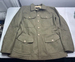 Cockpit USA Military Wool Blend Jacket Men's Sz XL. WWII Style Map Green Lucky - Picture 1 of 20