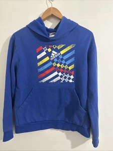 Adidas Game In Hoodie Blue Pullover Sweatshirt Boys XL 18/20 - Picture 1 of 4