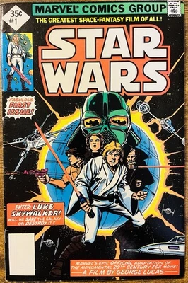 STAR WARS 1 WHITMAN 35 CENT REPRINT VARIANT ROY THOMAS STORY MARVEL 1977 A - Image 1 of 2