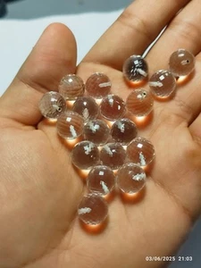 Gemma sfera sfaccettata quarzo trasparente 12x12 mm - Foto 1 di 6