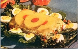 60er Jahre REZEPT Werbepostkarte "DOLE PINEAPPLE Upside Down Salat" ungelaufen - Bild 1 von 2
