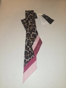 Neu mit Etikett Kate Spade GEPUNKTETER LEOPARD 100 % Seide für Haare/Hals & Handtasche dünner Schal - Bild 1 von 4
