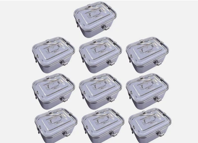 Küche Blume Ganz Edelstahl Aufbewahrung Versiegelt Behälter (5L) 10P - Bild 1 von 4