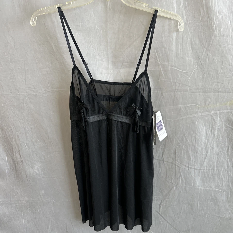 Vestido de noche Hanky Pankey negro lencería transparente para mujer Foto 1 de 3