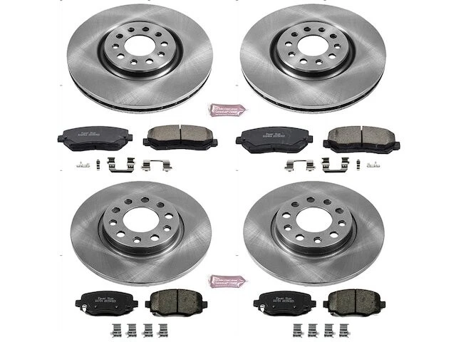 Kit de pastillas de freno y rotor delanteras y traseras 21ZWYJ83 para Chrysler 200 2016 2015 2017 Foto 1 de 1