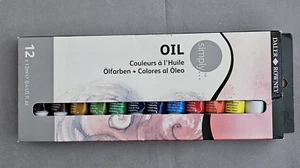 Daler Rowney Simply Oil Paint Set - 12 x ( 0.4 US fl. oz) 12ml Tubes, 12 colors - Picture 1 of 7