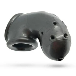 Oxballs AIRLOCK AirLite Vented Chastity Cage Steel Grey Cock Ring Orgasm Denial - Picture 1 of 7