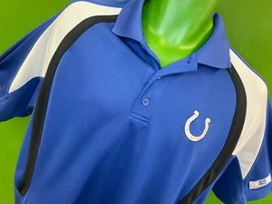 NFL Indianapolis Colts Lightweight Blue Golf Polo Shirt Men's Large - Picture 1 of 4