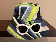 Emilio Pucci Bucket Hat Made in Italy Cut Out Sunglasses Size M New MSRP $570