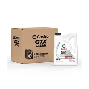 Castrol GTX CK-4 Conventional Diesel Motor Oil, 15W-40, 1 Gallon, Pack of 3 - Picture 1 of 6