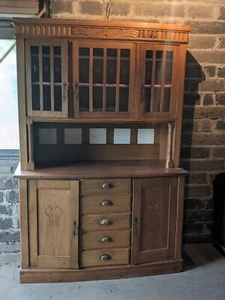 Zeitloser, schöner restaurierter antiker Eichen Küchenschrank, Vintage Stiel - Bild 1 von 6