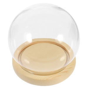 Preserved Flower Glass Dome Display Dome Transparent Glass Dome with Base - Picture 1 of 12