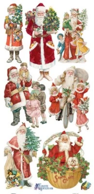 Violette Stickers Victorian Merry Cherry Santa Crafts Planner Supply Scrapbook