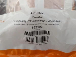 Yamaha YZ490 YZ 490 Air Filter Twin Air 1982 82 TWINAIR - Picture 1 of 1