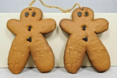 Set of 2 small gingerbread ornaments - New by Blossom Bucket #4072 Foto 1 de 4
