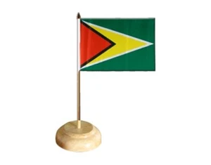 Tischflagge Guyana guyanische Tischfahne 15x22cm - Bild 1 von 1