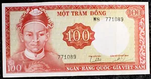VIETNAM SOUTH 100 DONG 1966 – P#19a Le Van Duyet Watermark 🇻🇳 - Picture 1 of 5