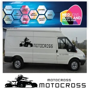 MOTOCROSS MX RACING 2 QUADBIKE QUAD FURGONE AUTO MOTO GRAFICA ADESIVI DECALCOMANIE - Foto 1 di 2