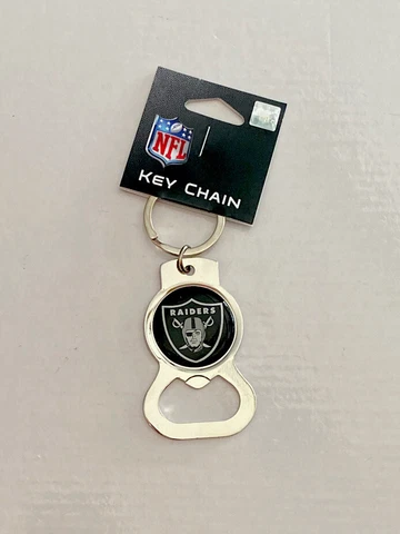 RAIDERS Bottle Opener Key Chain Decal (Can B Engrave On The Back Of The Keychain Cover