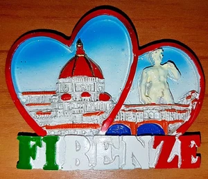 Souvenir Fridge Magnet Italia Italy - Firenze Florence in Hearts - Brand New - Picture 1 of 2