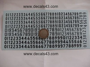 decalque chiffre noir portiere voiture ancienne typographie ferrari fiat 1/43 - Imagen 1 de 1