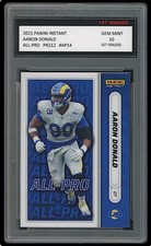 AARON DONALD 2021 PANINI INSTANT ALL-PRO 1ST GRADED 10 CARD #AP14 RAMS