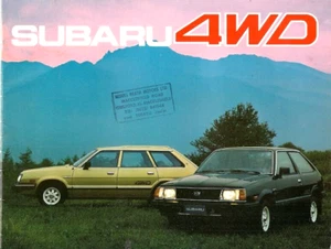 Subaru 1600 & 1800 4WD 1982-1983 UK Market Sales Brochure Hatch Saloon Estate MV - Picture 1 of 1