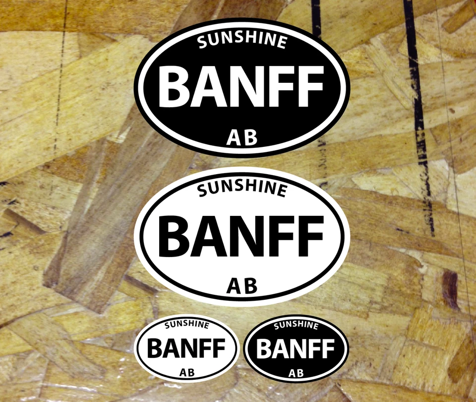 Calcomanía adhesiva BANFF Sunshine AB MTB bicicleta esquí nieve ovalada parachoques 4 para 1 - 3,8" Foto 1 de 1