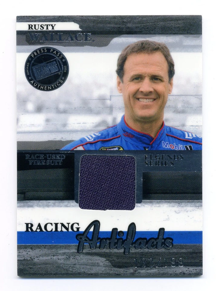 2006 Press Pass Legends Racing Artifacts Firesuit Silver #RWF Rusty Wallace /199 - Image 1 of 2