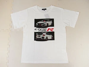[GOODS] Honda CIVIC Type R T-shirts Japanese LL size white FK8 - Picture 1 of 3