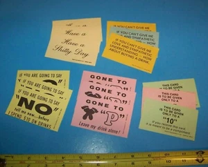 Lustige Gutscheine Konvolut #2 (5 verschiedene x je 3 = 15) (Papier) Vintage 80er Jahre  - Bild 1 von 2