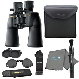 Nikon Aculon A211 10-22x50 Binoculars Black w/ Lens Pen, Cloth, Tripod Adapter 