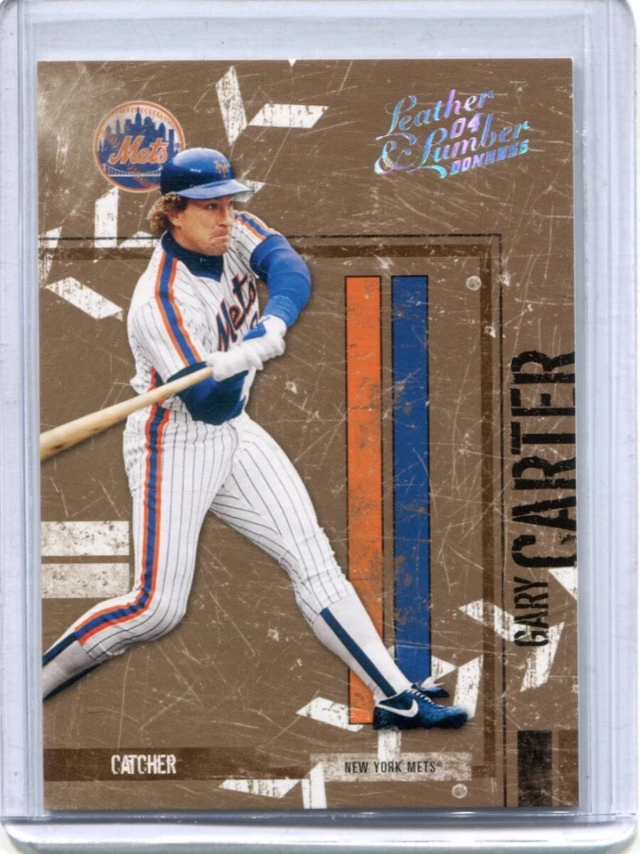 2004 Donruss Leather & Lumber - GARY CARTER - Silver #89 - NEW YORK METS #d/100 - Image 1 of 1