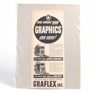 ^Two Graflex Camera Ad's Graflex Speed Camera, Crown Graflex Camera & Pacemaker  - Picture 1 of 2