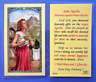St. Agatha laminated prayer card, Patron of Breast Diseases