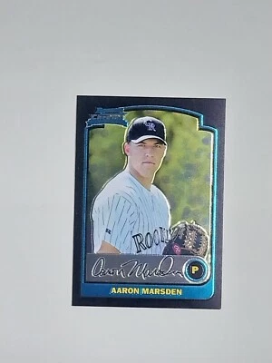 2003 Topps Chrome Bowman 1st Year Baseball Card Aaron Marsden #bdp58 - Image 1 of 2