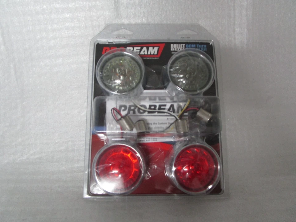 Custom Dynamics LED Bullet Turn Signal Inserts for Harley Softail Sportster - Image 1 of 4