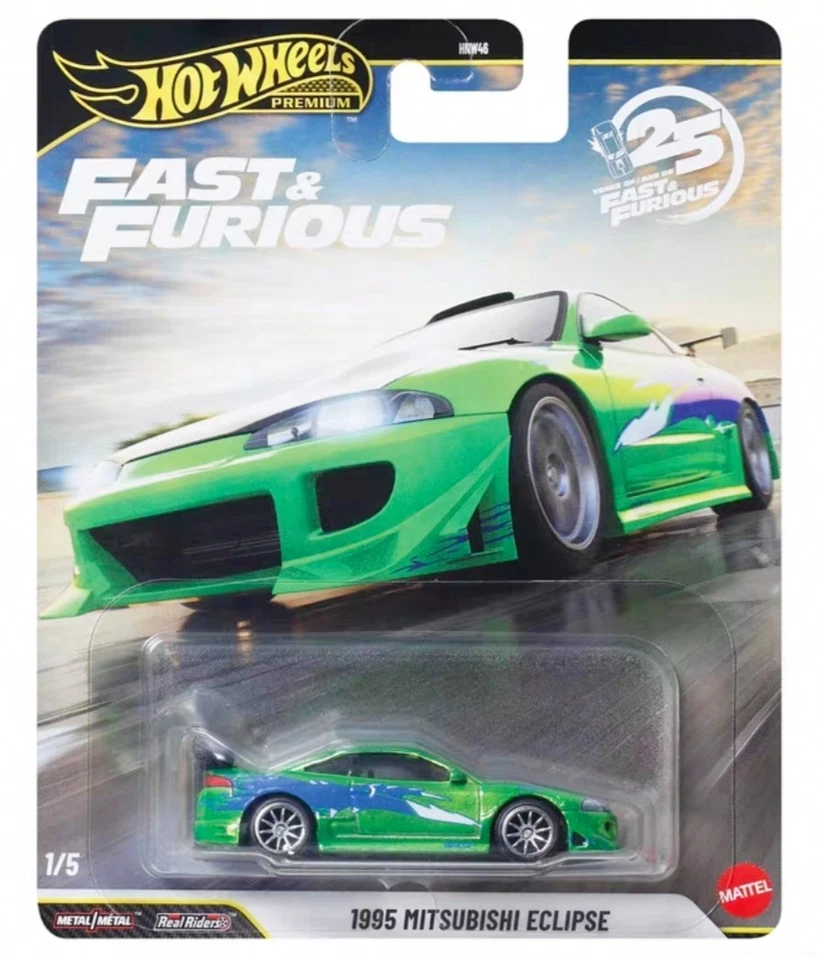 HOT WHEELS PREMIUM - 2026 FAST & FURIOUS #1 1995 MITSUBISHI ECLIPSE GREEN - Image 1 of 1