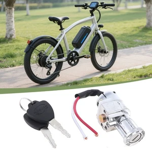 Battery Chager Lock with 2 Keys Universal For Motorcycle Electric Bike Scooter - Picture 1 of 9