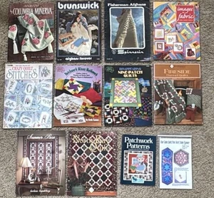 Lot of 12 Vintage Quilts/Afghans Magazines Books Patterns Brunswick Spinnerin - Picture 1 of 13