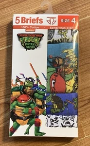 Teenage Mutant Ninja Turtles Boys Briefs 5 Pack Size 4 - Picture 1 of 2