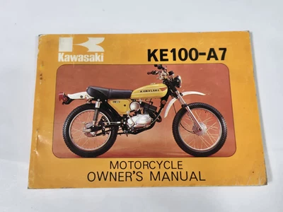 Kawasaki KE100 A7 1978 manual del propietario, KE 100 Foto 1 de 2