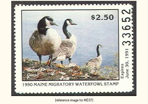HALFPRICEDUCK Maine Duck Stamp 1990 $2.50 - Image 1 of 1