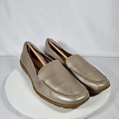 Easy Spirit Women's 9.5 Seabrook Loafer Metallic Leather Comfort Slip On Shoes - Image 1 of 4