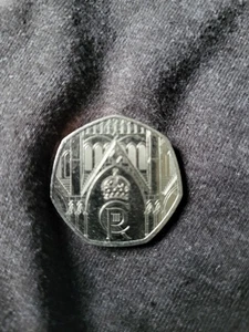 King Charles III coronation no crown 50p 2023 print - Picture 1 of 2
