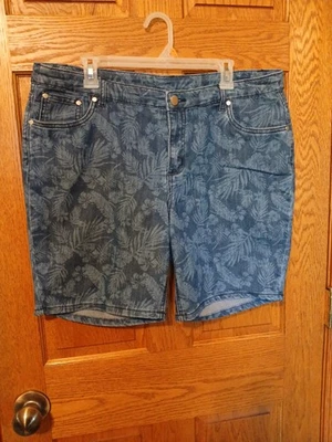 Pantalones Cortos Christopher And Banks Estampado Denim 16 Usados en Excelente Condición Foto 1 de 2