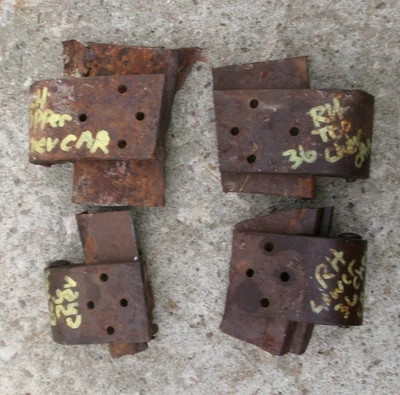1936 CHEVROLET CAR DOOR HINGE SET OF 4 ORIGINAL RAT ROD GM SEDAN - Image 1 of 4